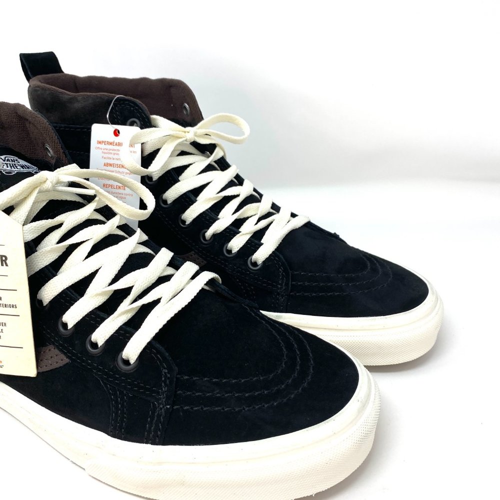 VANS Sk8-Hi MTE Boots Suede Black Brown High Top Winter Shoes Women VN0A4BV7V3Z1 - Picture 4 of 9